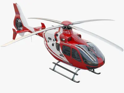 Eurocopter EC 135 Medical Red 3D model