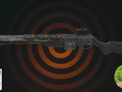 Cyberpunk Heavy Shotgun Black 3D model