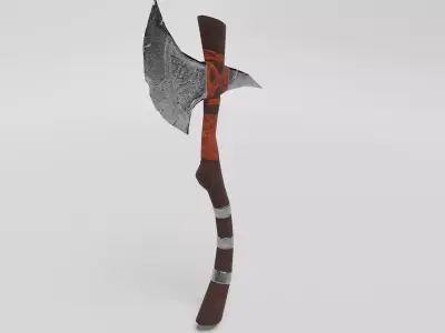 Medieval battle axe Free 3D model