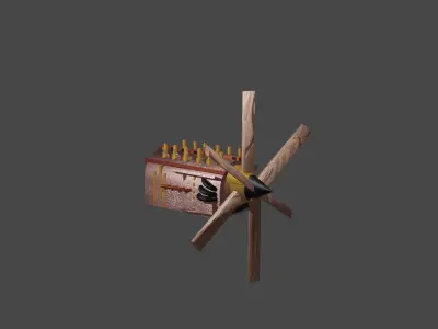 SteamPunk Engine Low-poly 3D model