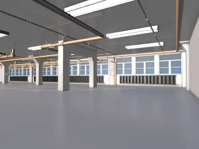 3D Industrial Interior 3D model