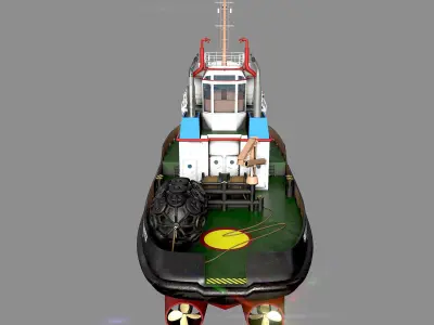  Smith Damietta tugboat  Low-poly 3D model