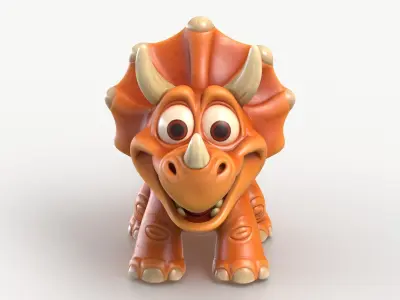 Triceratops Toy 1 3D model