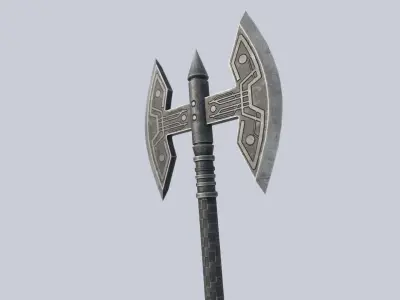 Fantasy axe Low-poly 3D model purchase