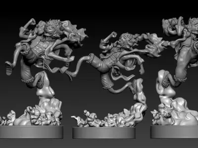 LUFFY 3D - ONE PIECE - MODEL GEAR 5 - 3D PRINT - SPLIT PART 3D print model
