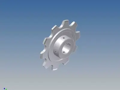Gear 10T 114mm Free 3D model
