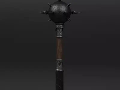 Game ready Mace - medieval weapon Low-poly 3D model