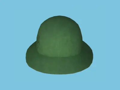 Green Star Soldier Helmet - Character Fashion Design Low-poly 3D model