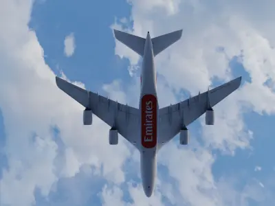 Airbus A380 Low-poly 3D model buy