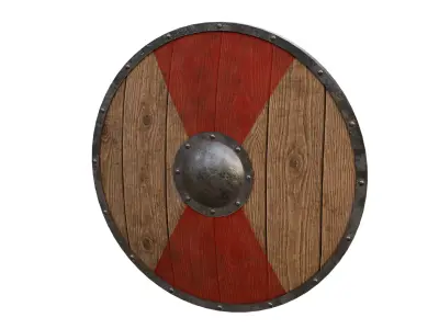 Round Shield Low-poly 3D model