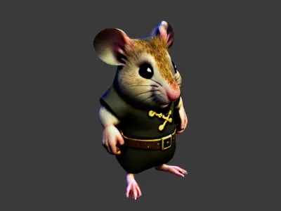 Rat Man Low-poly 3D model