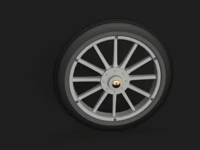 Oldtimer car wheel 3D model