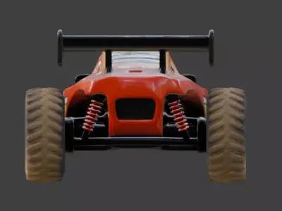 Stylized RC Rally Car 3D Model Low-poly 3D model