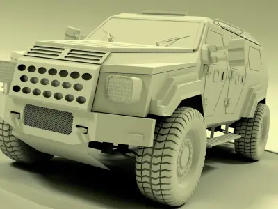 gurkha armoured vehicle 3D model