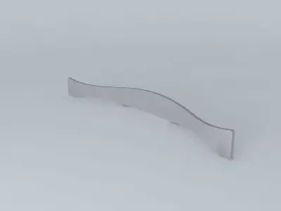 handle stainless steel curved Free 3D model