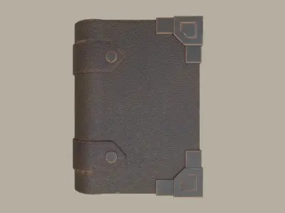 Stylized Basic Green Spellbook Low-poly 3D model