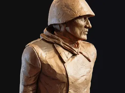 Monument to a WWII soldier 3D print model purchase