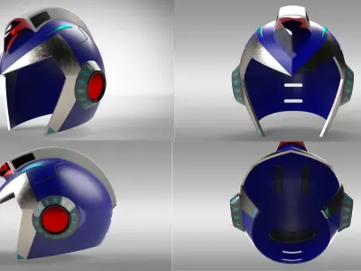 Casco Megaman X 3D print model