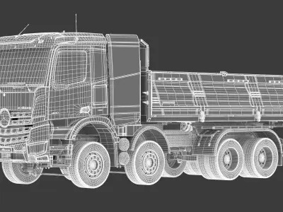 Mercedes Benz eArocs 400 Electric Dump Truck 3D model