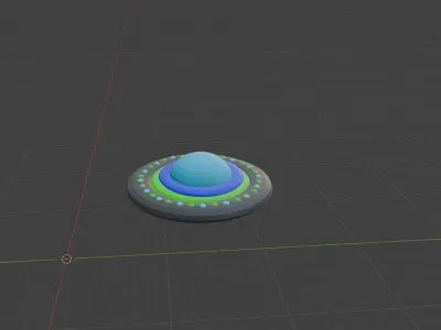 low polly ufo 3D model