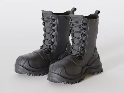 Military boots - LowPoly 3D model