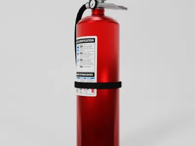 Low Poly Fire Extinguisher Low-poly 3D model