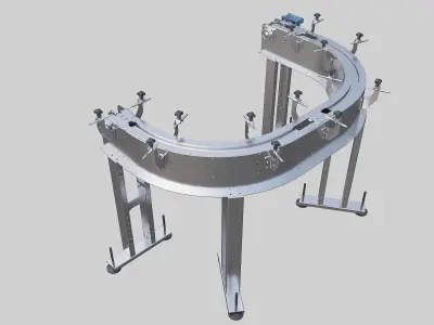 Plastic chain conveyor 3D model