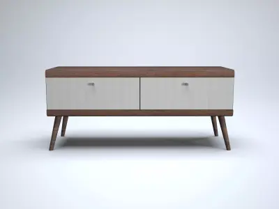 Modern Chest of Drawers Low-poly 3D model