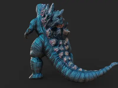 Godzilla Cartoon Low-poly 3D model