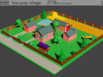 village simpsons house Low-poly 3D model