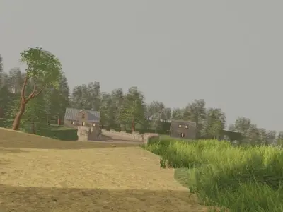Peaceful Village Landscape 3D model