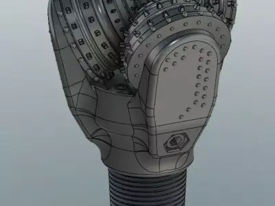 Tricone Rock Crusher 3D print model