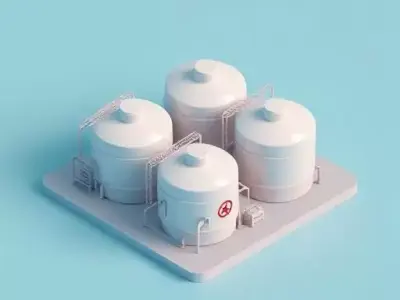 Chemical Storage Depot 3D model
