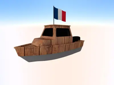 France Fishing Boat 3D model