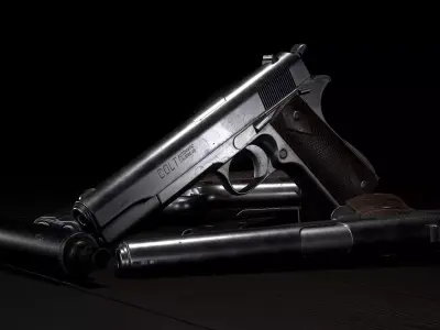 Colt 1911 Low-poly 3D model 2