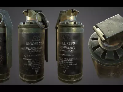 flashbang low-poly game ready Low-poly 3D model