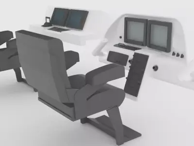 jet control cockpit 3D model