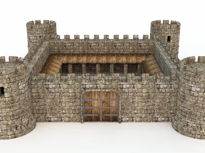 Castle medieval Free 3D model