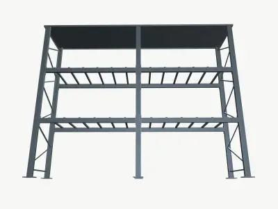 Industrial rack 3D model