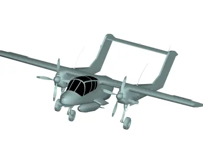 North American Rockwell OV-10 Bronco 3D model purchase