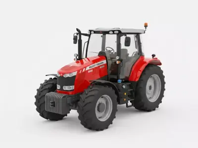 Massey Ferguson 5600 Series Modern Farm Tractor Low-poly 3D model