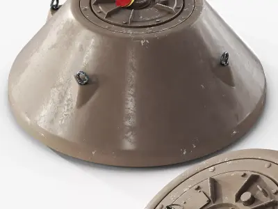 Cone-Shaped Bottom Influence Sea Mine Sand 3D model