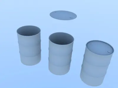 brass barrel Low-poly 3D model