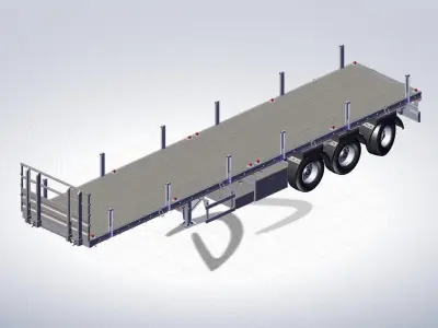 FLATBED trailer 3D model