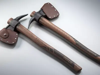 Axe Wood Low-poly 3D model