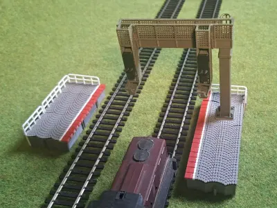Deutsche Bahn Double Signal Bridge Mod2 1-87 FDM color 3D print model