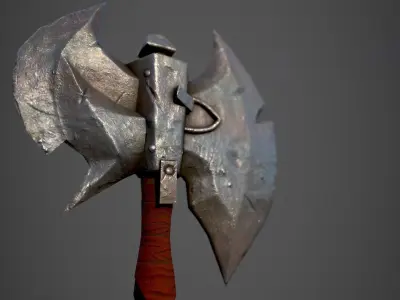 Battle Axe 3D model 3