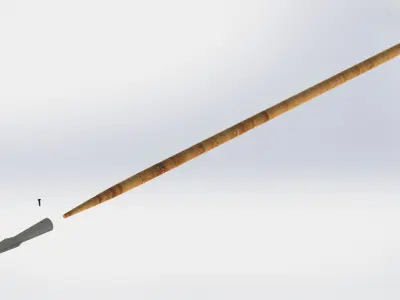 WG 7011 - Short spear Low-poly 3D model