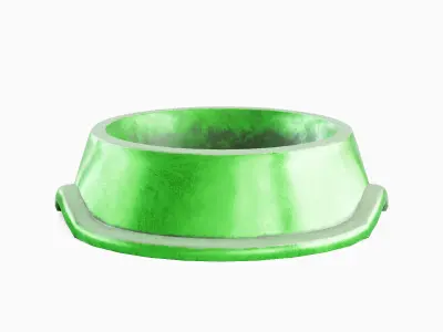 Metal Dog Bowl 03 Low-poly 3D model