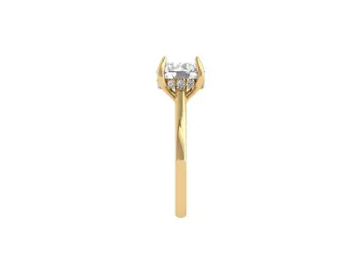 Solitaire Engagement Ring 3D print model 45